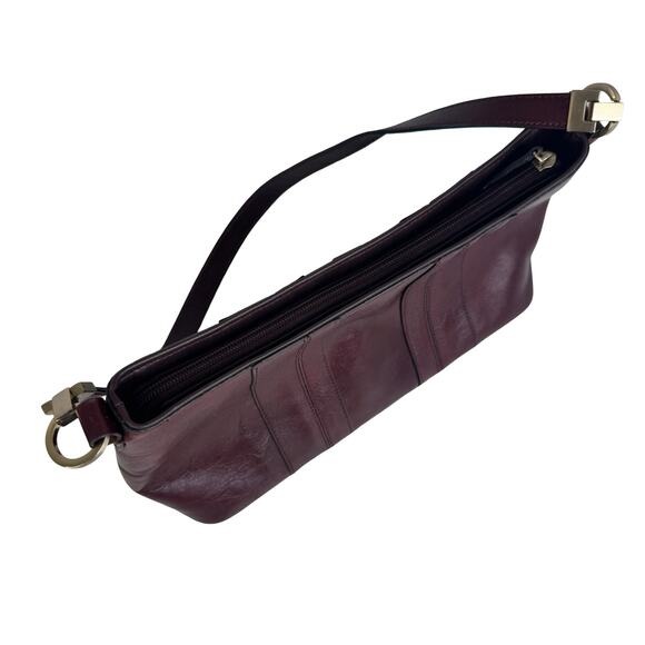 Vintage Etienne Aigner Burgundy Leather Shoulder Bag –  Minimalist Chic - Picture 7 of 16